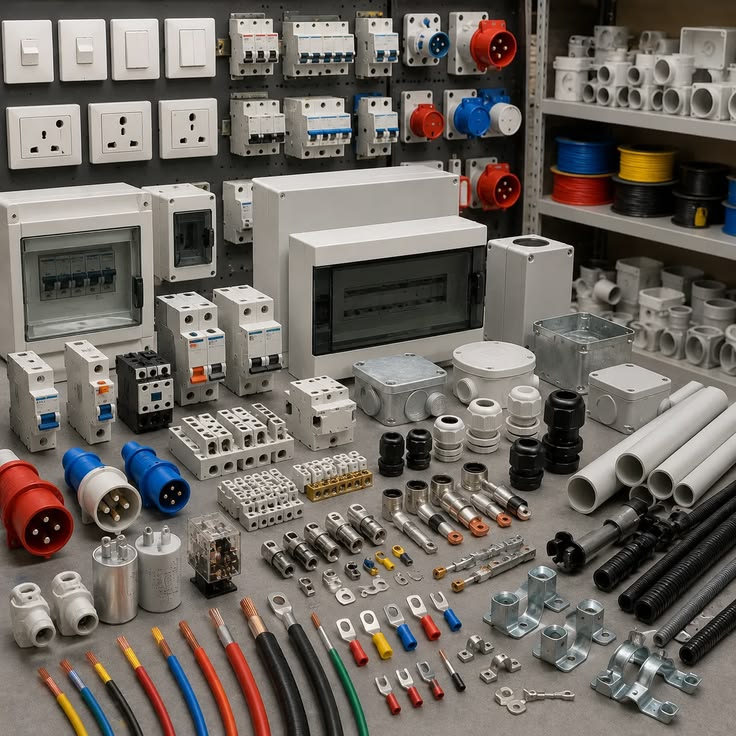 Electrical switches, cables and fittings
